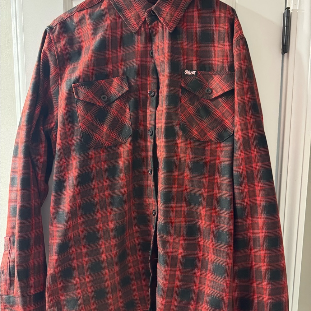 DIXXON Slipknot Red and Black Plaid Men's Shirt